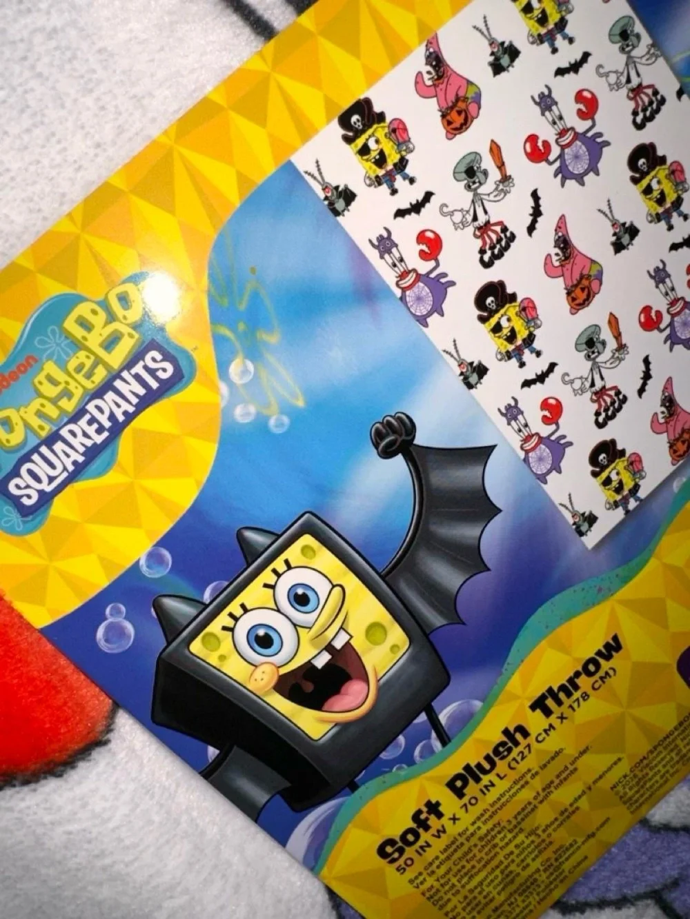 SpongeBob SquarePants Halloween Plush Throw Blanket